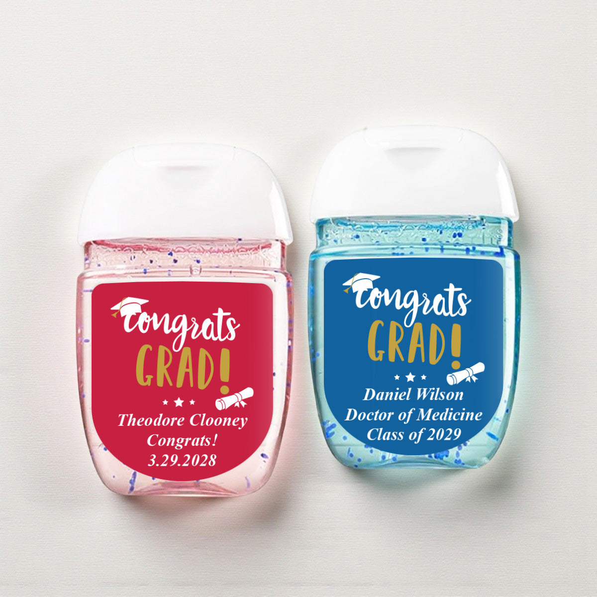 Congrats Grad Personalized Loop Sanitizer Labels (Set of 20)