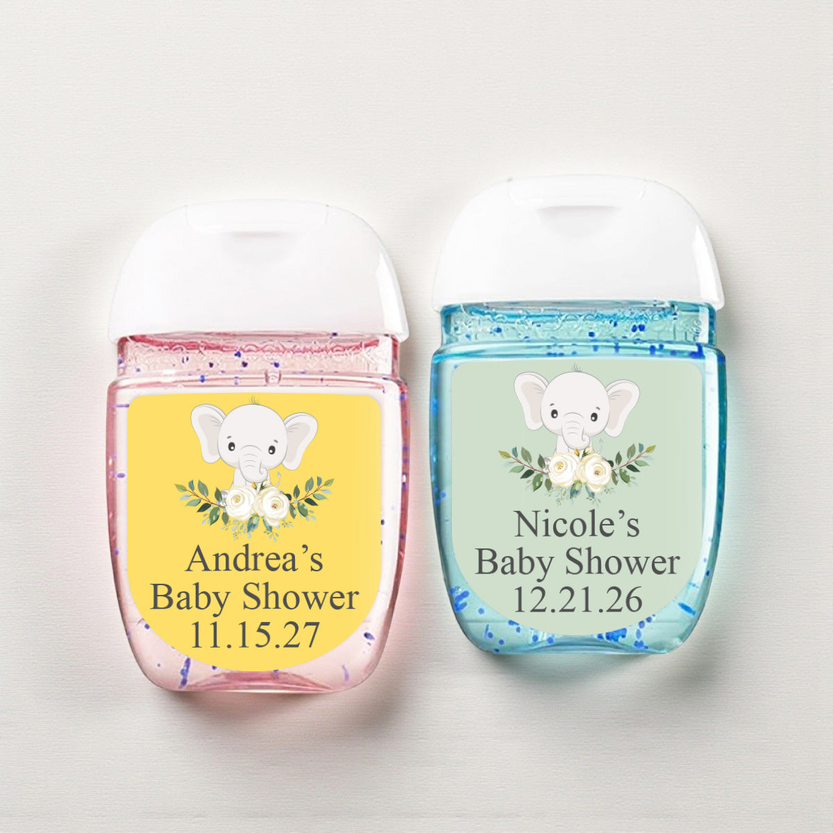 Baby Elephant Personalized Loop Sanitizer Labels (Set of 20)