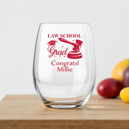 Lawyer Personalized 9 oz. Stemless Wine Glass (Set of 24)