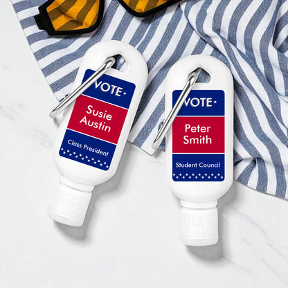 Vote Election Personalized Sunscreen with Carabiner (Set of 12)