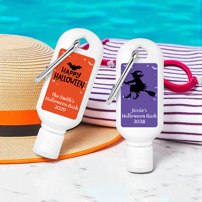 Halloween Personalized Sunscreen with Carabiner (Set of 12)