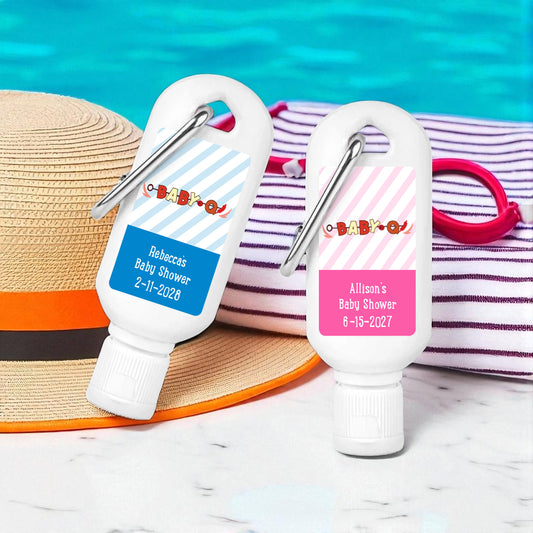 Baby-Q Personalized Sunscreen with Carabiner (Set of 12)