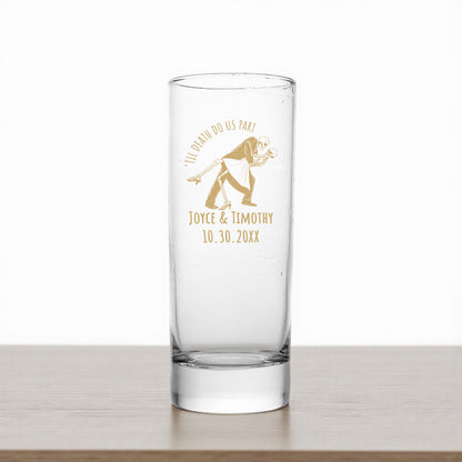 Til Death Do Us Part Personalized Tall Shot Glass (Set of 24)