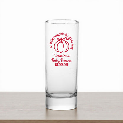 A Little Pumpkin Is On The Way Personalized Tall Shot Glass (Set of 24)