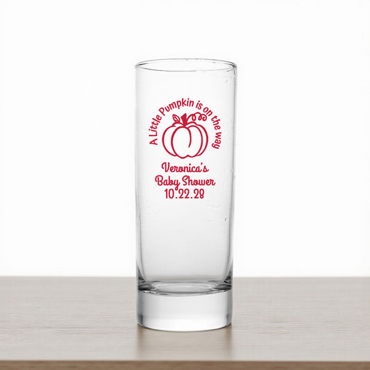 A Little Pumpkin Is On The Way Personalized Tall Shot Glass (Set of 24)