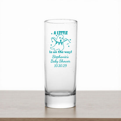 A Little Boo Is On The Way Personalized Tall Shot Glass (Set of 24)