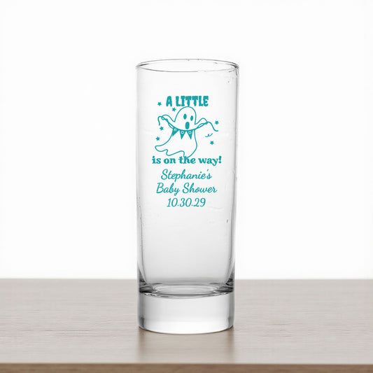 A Little Boo Is On The Way Personalized Tall Shot Glass (Set of 24)