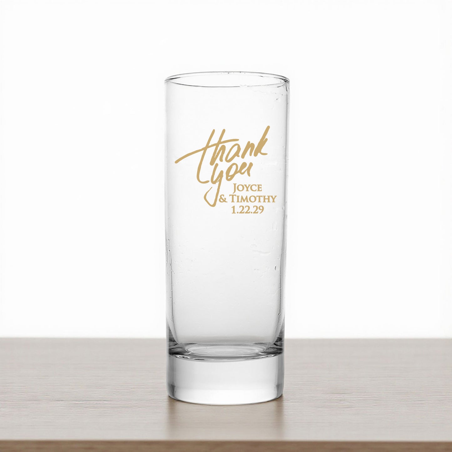 Thank You Personalized Tall Shot Glass (Set of 24)