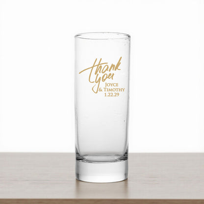 Thank You Personalized Tall Shot Glass (Set of 24)