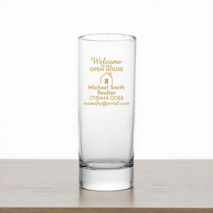 Welcome To Our Open House Personalized Tall Shot Glass (Set of 24)
