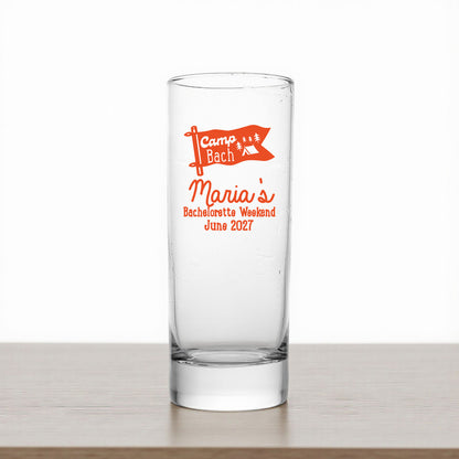 Camp Bach Personalized Tall Shot Glass (Set of 24)