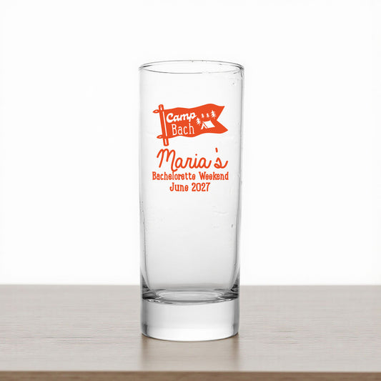 Camp Bach Personalized Tall Shot Glass (Set of 24)
