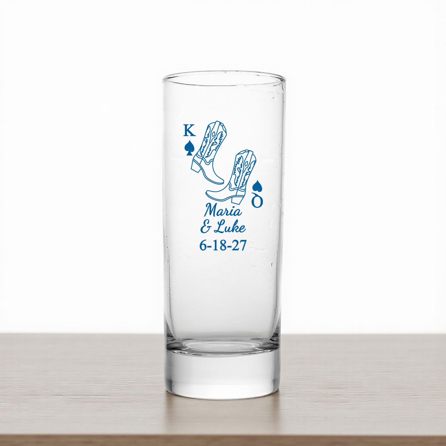Western Cowboy Boots Personalized Tall Shot Glass (Set of 24)