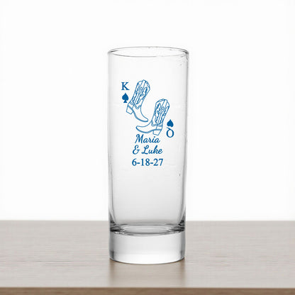 Western Cowboy Boots Personalized Tall Shot Glass (Set of 24)