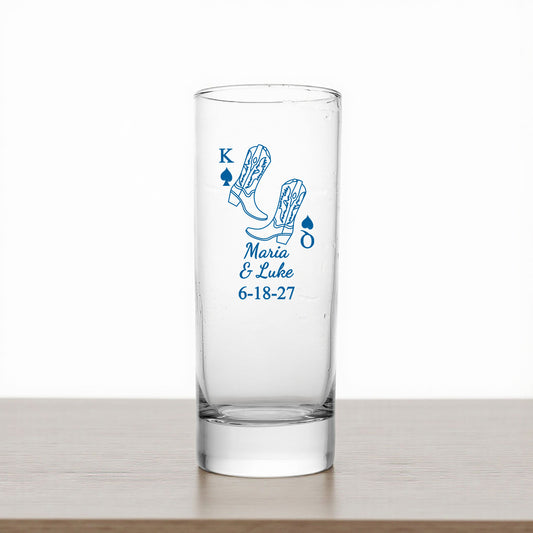 Western Cowboy Boots Personalized Tall Shot Glass (Set of 24)
