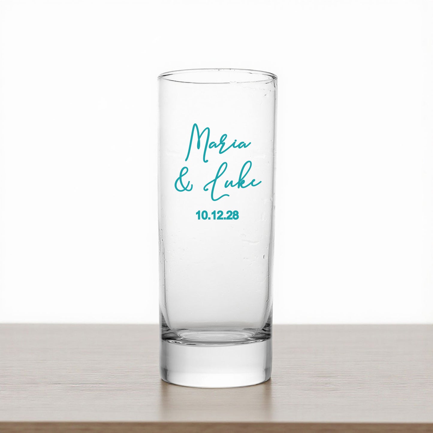Couple Names Personalized Tall Shot Glass (Set of 24)