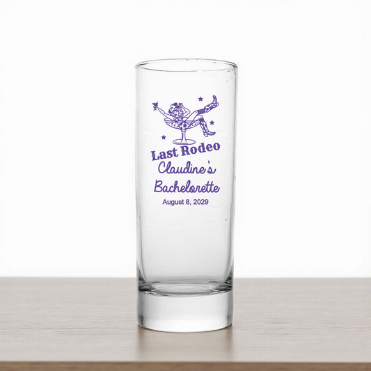 Last Rodeo Personalized Tall Shot Glass (Set of 24)