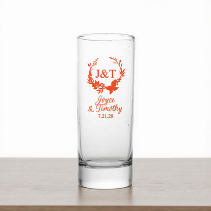 Fall Wreath Personalized Tall Shot Glass (Set of 24)