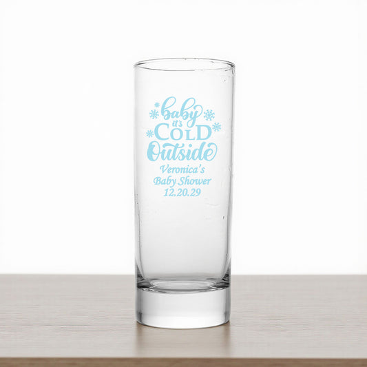 Baby It's Cold Outside Personalized Tall Shot Glass (Set of 24)
