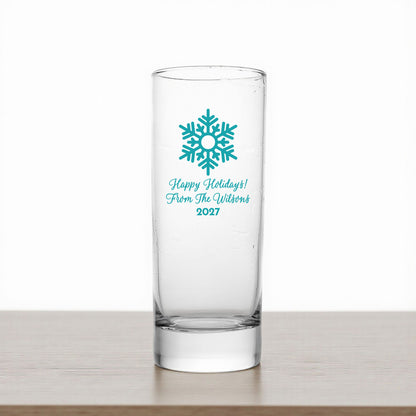 Holiday Personalized Tall Shot Glass (Set of 24)