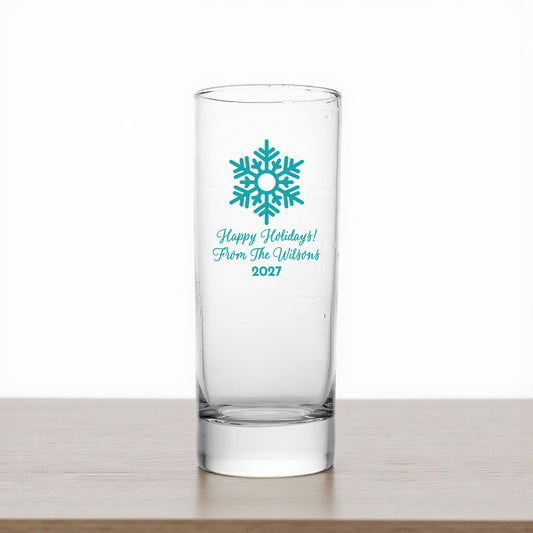 Holiday Personalized Tall Shot Glass (Set of 24)