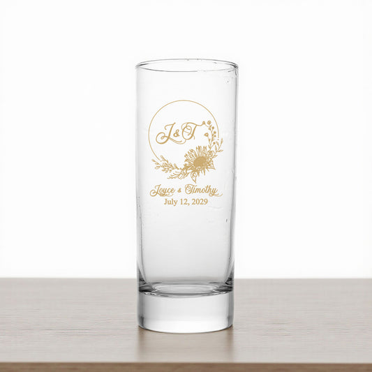 Sunflower Personalized Tall Shot Glass (Set of 24)