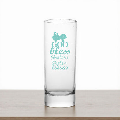 Baptism Personalized Tall Shot Glass (Set of 24)