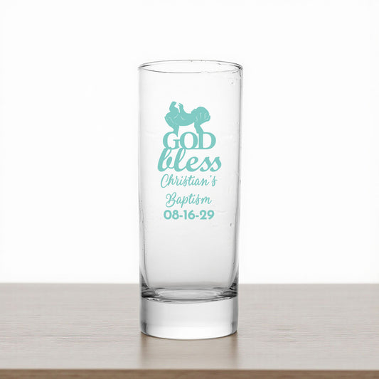 Baptism Personalized Tall Shot Glass (Set of 24)