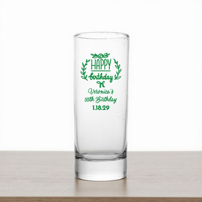 Adult Birthday Personalized Tall Shot Glass (Set of 24)