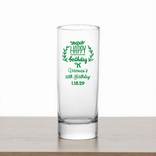 Adult Birthday Personalized Tall Shot Glass (Set of 24)