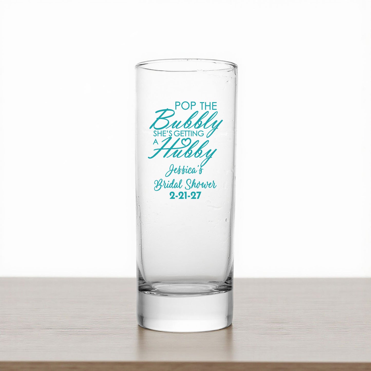 Bridal Shower Personalized Tall Shot Glass (Set of 24)