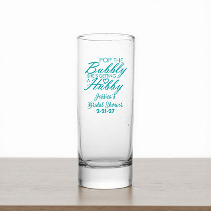 Bridal Shower Personalized Tall Shot Glass (Set of 24)