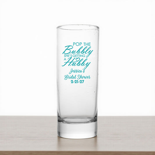 Bridal Shower Personalized Tall Shot Glass (Set of 24)