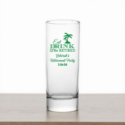 Retirement Personalized Tall Shot Glass (Set of 24)