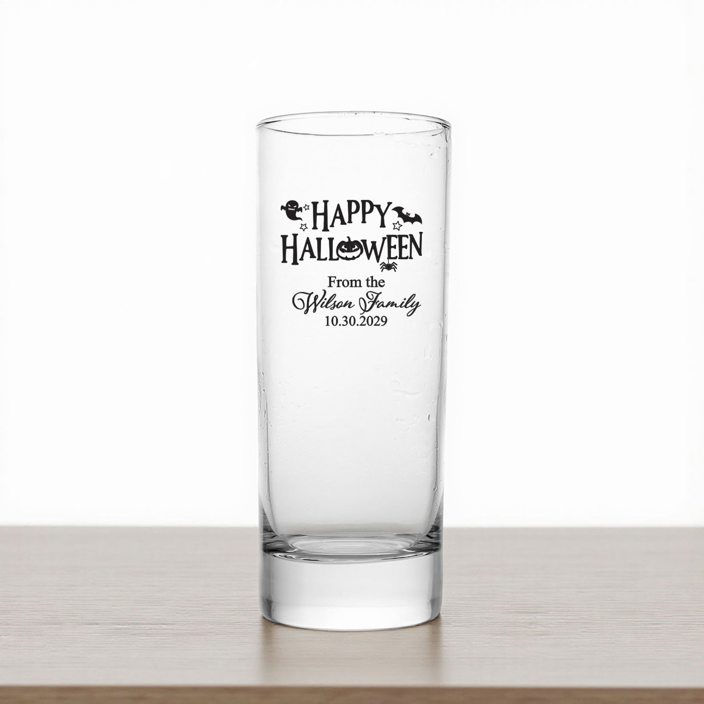 Happy Halloween Personalized Tall Shot Glass (Set of 24)