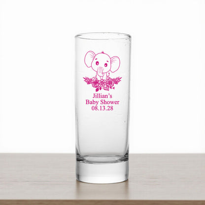 Baby Elephant Personalized Tall Shot Glass (Set of 24)