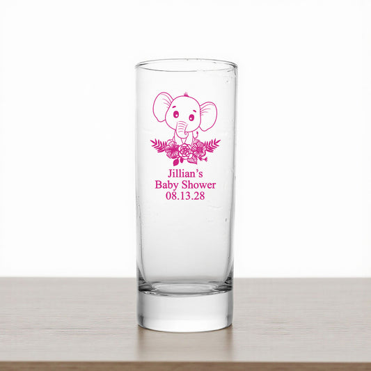 Baby Elephant Personalized Tall Shot Glass (Set of 24)