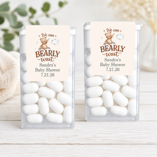 We Can Bearly Wait Personalized Tic Tac Mints (Set of 12)
