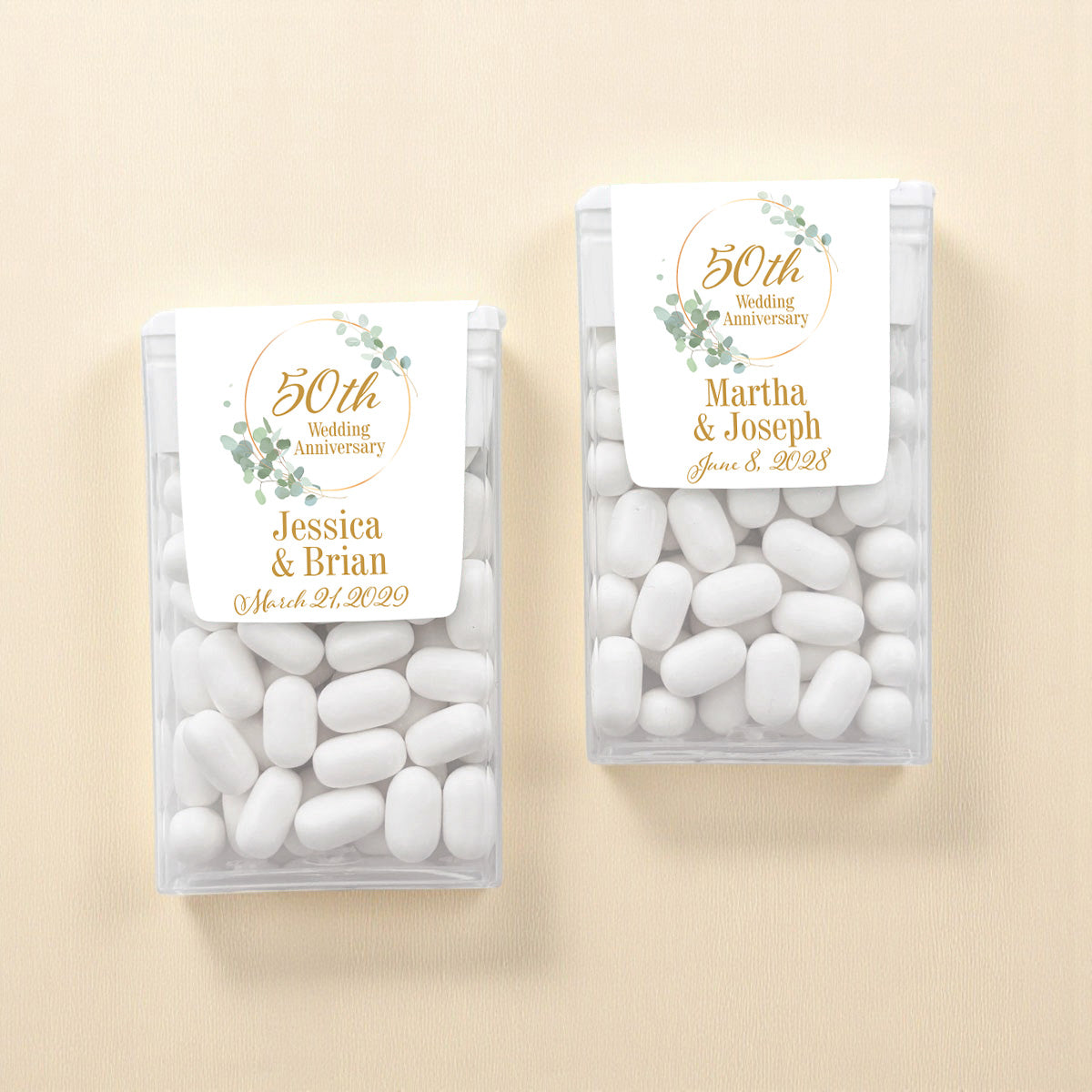 50th Anniversary Personalized Tic Tac Mints (Set of 12)