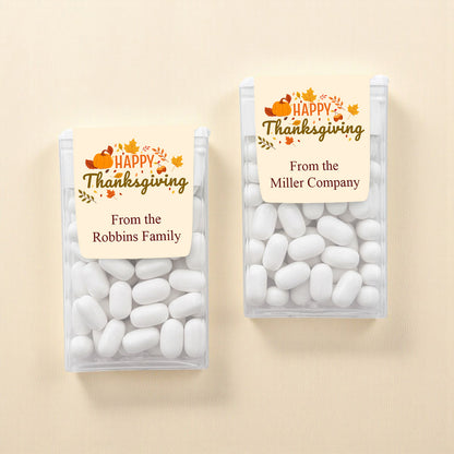 Happy Thanksgiving Personalized Tic Tac Mints (Set of 12)