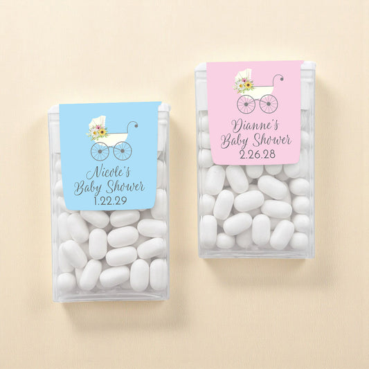 Baby Stroller Personalized Tic Tac Mints (Set of 12)