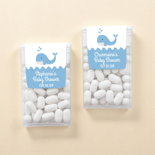 Baby Whale Personalized Tic Tac Mints (Set of 12)