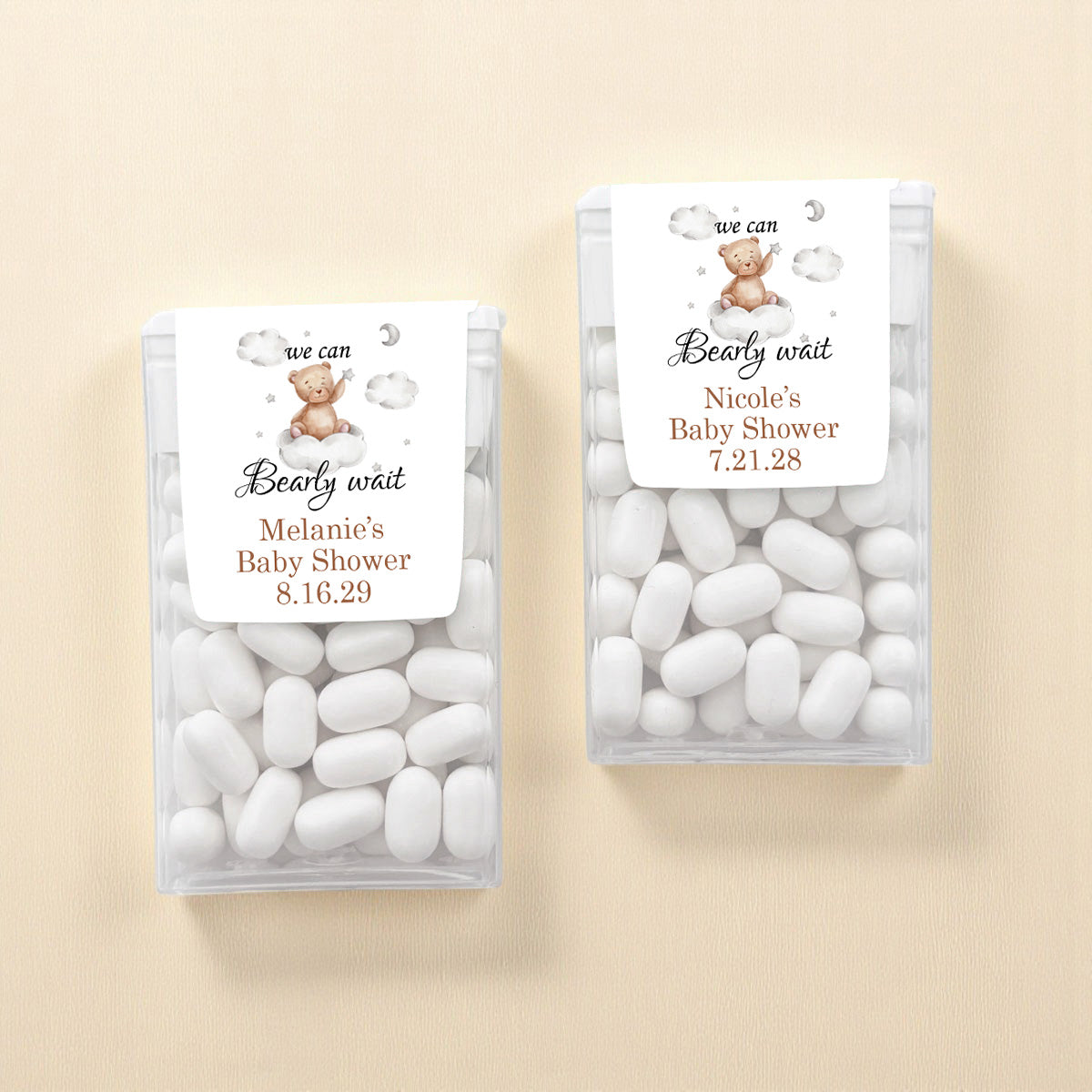 We Can Bearly Wait Personalized Tic Tac Mints (Set of 12)