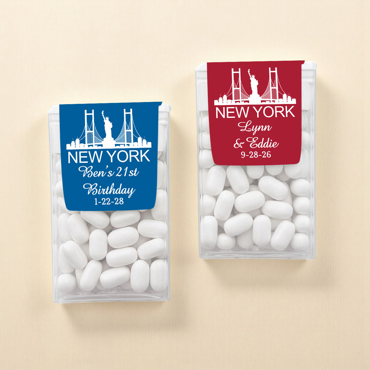New York Personalized Tic Tac Mints (Set of 12)