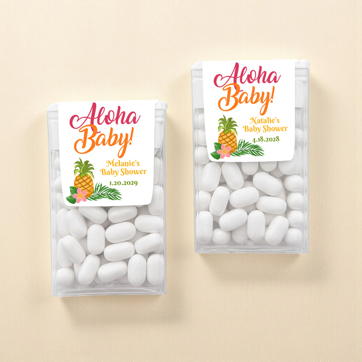 Aloha Baby Personalized Tic Tac Mints (Set of 12)