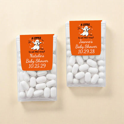 A Little Boo Is On The Way Personalized Tic Tac Mints (Set of 12)