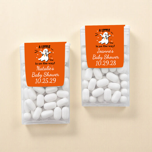 A Little Boo Is On The Way Personalized Tic Tac Mints (Set of 12)