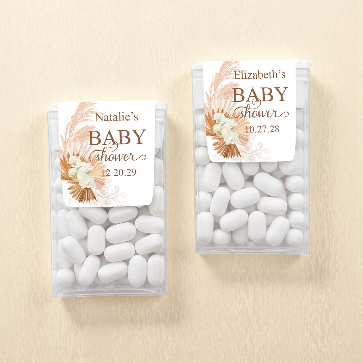 Boho Baby Shower Personalized Tic Tac Mints (Set of 12)