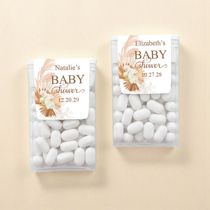 Boho Baby Shower Personalized Tic Tac Mints (Set of 12)