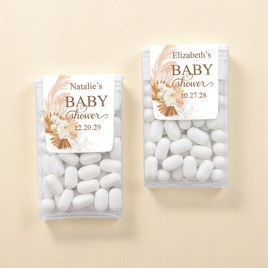 Boho Baby Shower Personalized Tic Tac Mints (Set of 12)